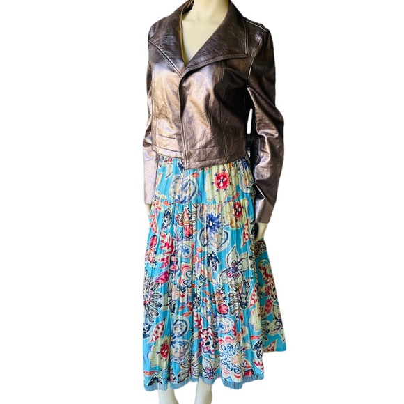 F.L Malik Skirt Long Beaded Hem Silk Blend Skirt - Picture 7 of 8